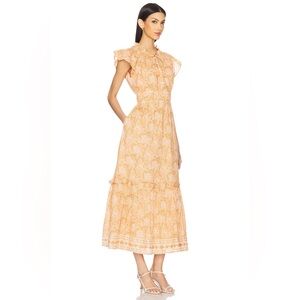 Cleobella Indira Ankle Dress in Cecil Blush Print Sz XS NWT Cert Organic Cotton